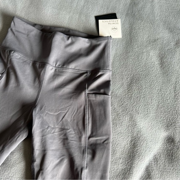 Senita Athletics Lux Denali Laser Cut Capris Gray S - Picture 6 of 9